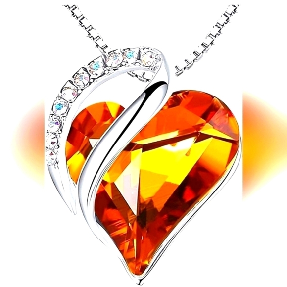 Infinity Love Heart Pendant Necklace - Picture 1 of 6